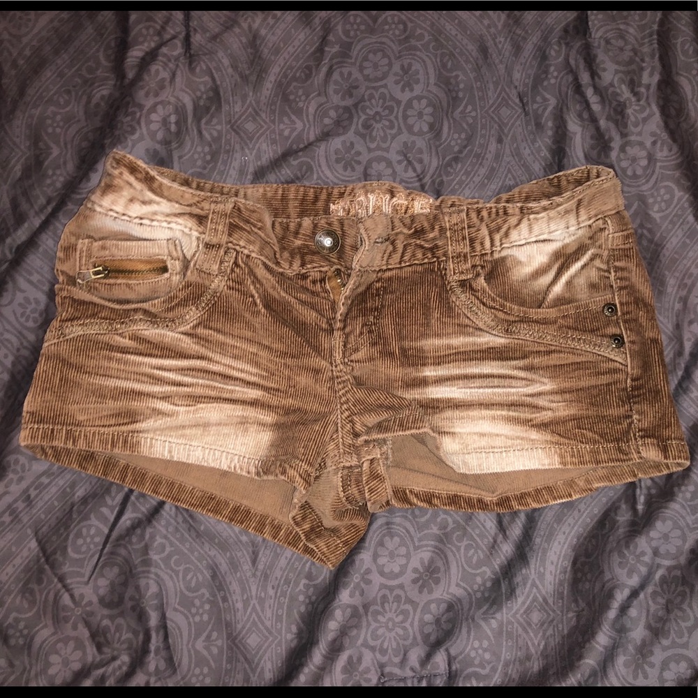 Brown corduroy shorts
